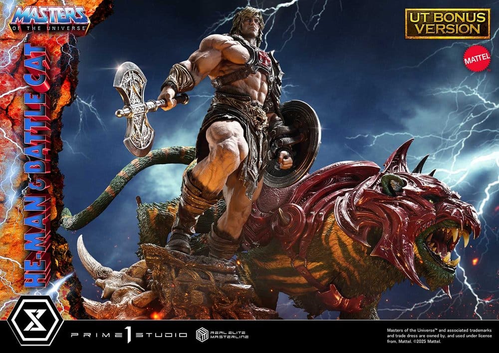 Masters of the Universe Real Elite Masterline Series Statue 1/4 He-Man & Battle Cat Ultimate Bonus Version 86 cm - Prime 1 Studio Statues