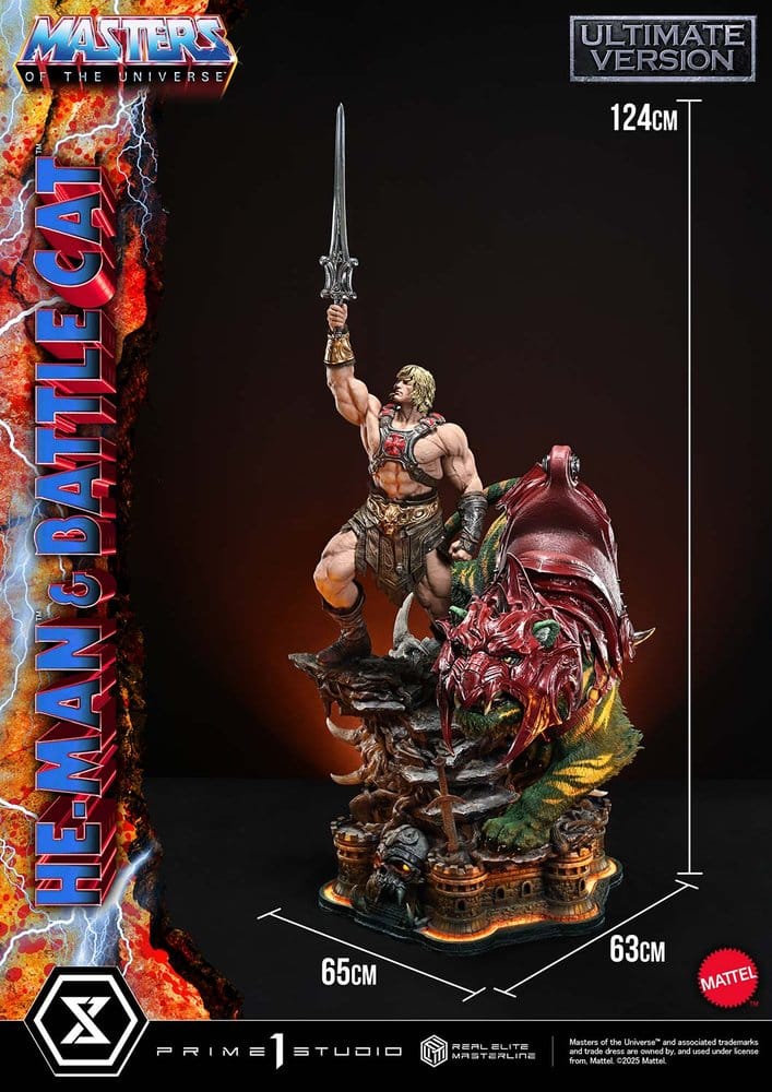 Masters of the Universe Real Elite Masterline Series Statue 1/4 He-Man & Battle Cat Ultimate Bonus Version 86 cm - Prime 1 Studio Statues