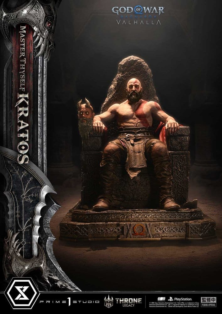 Throne Legacy God of War Series Statue 1/3 Ragnarok Master Thyself Kratos 67 cm - Prime 1 Studio Statues & Busts