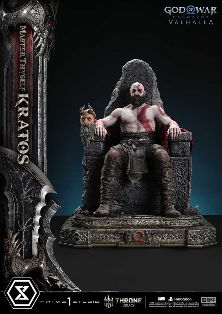 Throne Legacy God of War Series Statue 1/3 Ragnarok Master Thyself Kratos 67 cm - Prime 1 Studio Statues & Busts