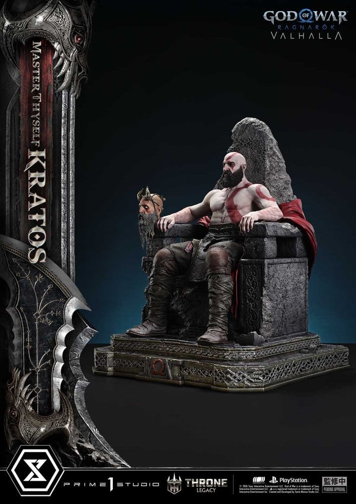 Throne Legacy God of War Series Statue 1/3 Ragnarok Master Thyself Kratos 67 cm - Prime 1 Studio Statues & Busts