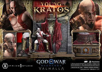Throne Legacy God of War Series Statue 1/3 Ragnarok Young Thyself Kratos 91 cm - Prime 1 Studio Statues
