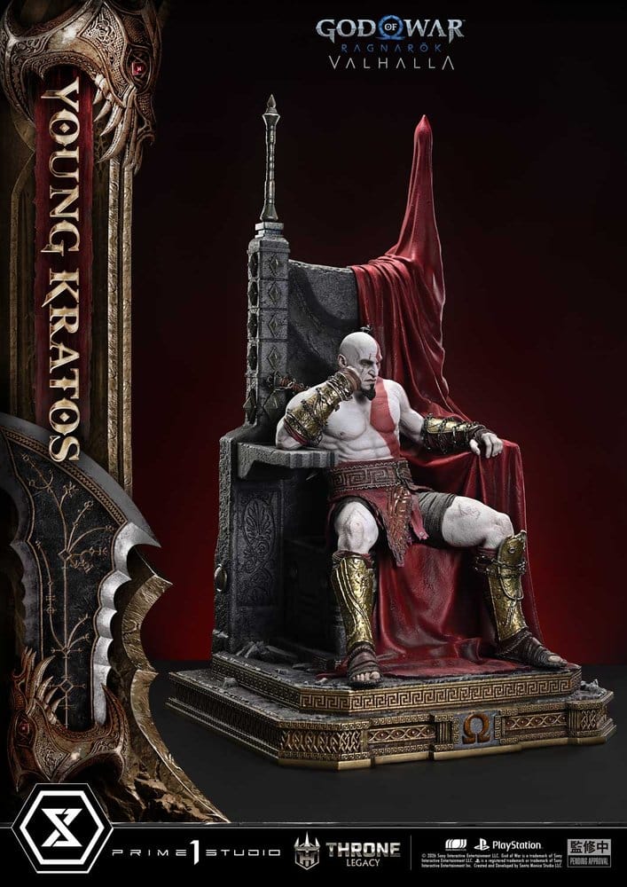 Throne Legacy God of War Series Statue 1/3 Ragnarok Young Thyself Kratos 91 cm - Prime 1 Studio Statues