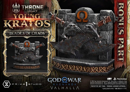 Throne Legacy God of War Series Statue 1/3 Ragnarok Young Thyself Kratos Bonus Version 91 cm - Prime 1 Studio Statues