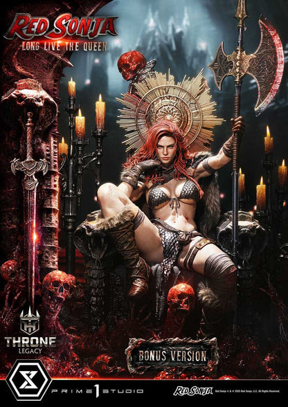 Red Sonja Throne Legacy Collection Statue Statue 1/3 Red Sonja: Long Live the Queen Bonus Version 77 cm