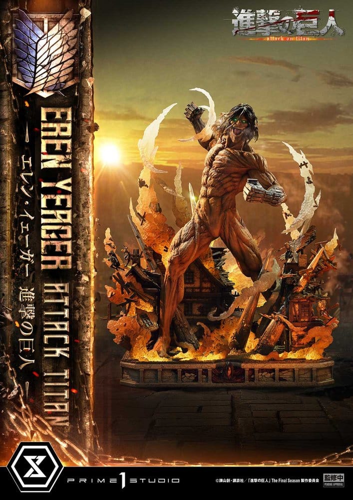 Attack on Titan (TV animation) Ultimate Diorama Masterline Statue Eren Yeager Attack Titan 81 cm - Prime 1 Studio Statues & Busts
