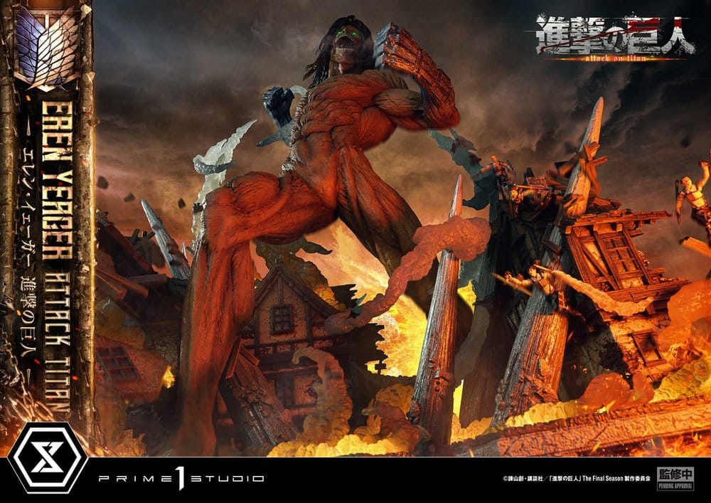 Attack on Titan (TV animation) Ultimate Diorama Masterline Statue Eren Yeager Attack Titan 81 cm - Prime 1 Studio Statues & Busts