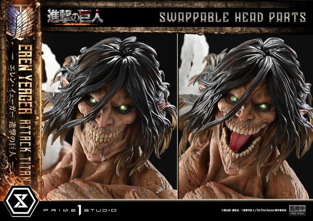 Attack on Titan (TV animation) Ultimate Diorama Masterline Statue Eren Yeager Attack Titan 81 cm - Prime 1 Studio Statues & Busts