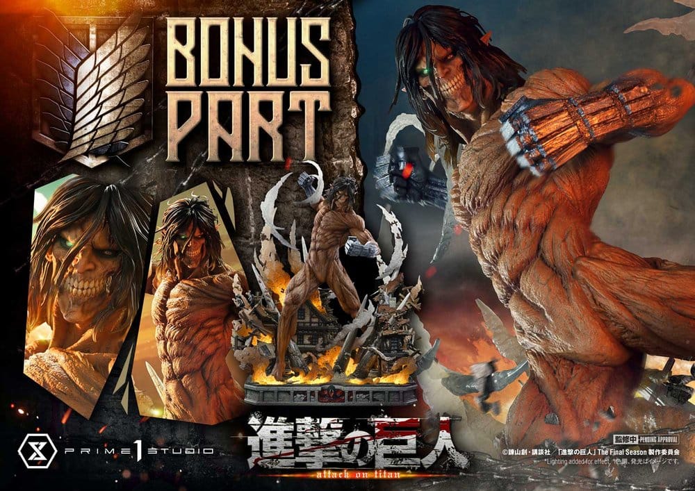 Attack on Titan (TV animation) Ultimate Diorama Masterline Statue Eren Yeager Attack Titan Bonus Version 81 cm - Prime 1 Studio Statues & Busts
