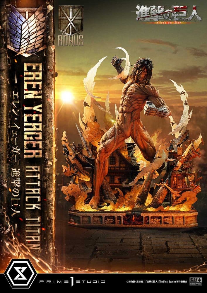 Attack on Titan (TV animation) Ultimate Diorama Masterline Statue Eren Yeager Attack Titan Bonus Version 81 cm - Prime 1 Studio Statues & Busts