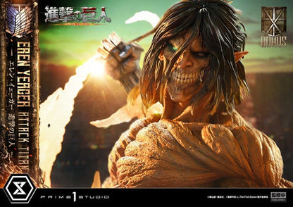 Attack on Titan (TV animation) Ultimate Diorama Masterline Statue Eren Yeager Attack Titan Bonus Version 81 cm - Prime 1 Studio Statues & Busts