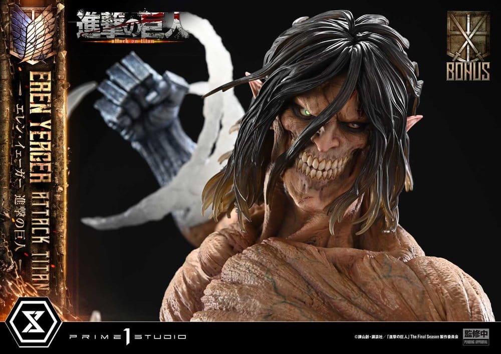 Attack on Titan (TV animation) Ultimate Diorama Masterline Statue Eren Yeager Attack Titan Bonus Version 81 cm - Prime 1 Studio Statues & Busts