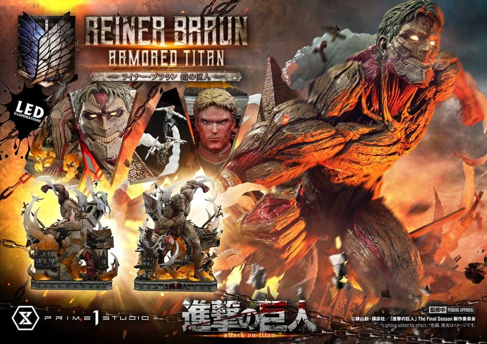 Attack on Titan (TV animation) Ultimate Diorama Masterline Statue Reiner Braun Armored Titan 75 cm - Prime 1 Studio Statues & Busts