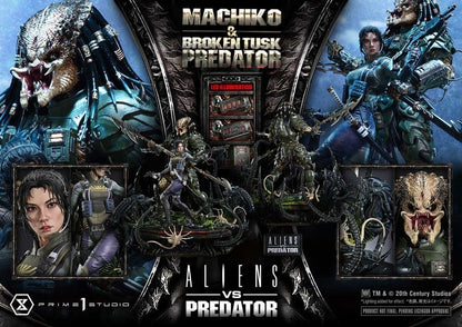 Aliens vs. Predator (Comic) Ultimate Premium Masterline Statue 1/4 Machiko & Broken Tusk Predator 79 cm - Prime 1 Studio Statues