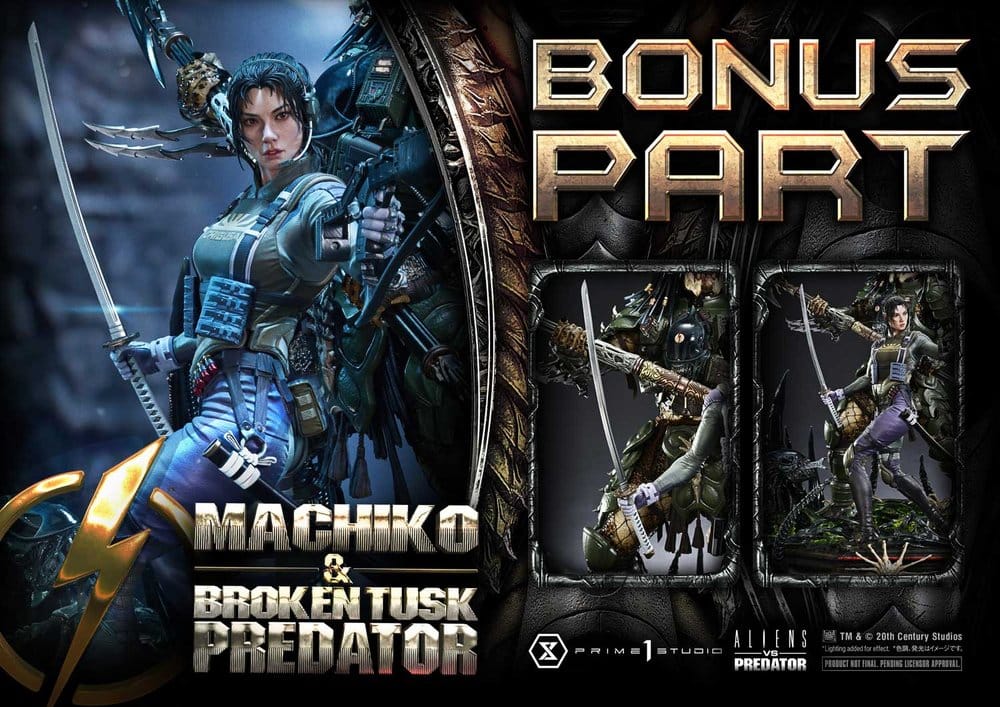 Aliens vs. Predator (Comic) Ultimate Premium Masterline Statue 1/4 Machiko & Broken Tusk Predator DX Bonus Version 84 cm - Prime 1 Studio Statues