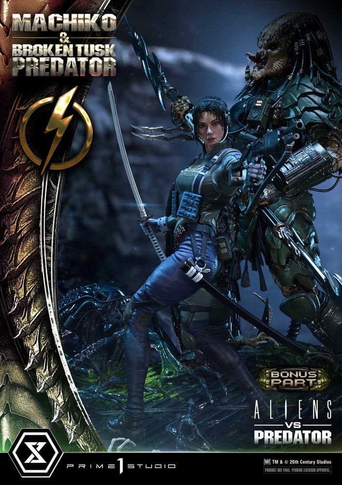 Aliens vs. Predator (Comic) Ultimate Premium Masterline Statue 1/4 Machiko & Broken Tusk Predator DX Bonus Version 84 cm - Prime 1 Studio Statues