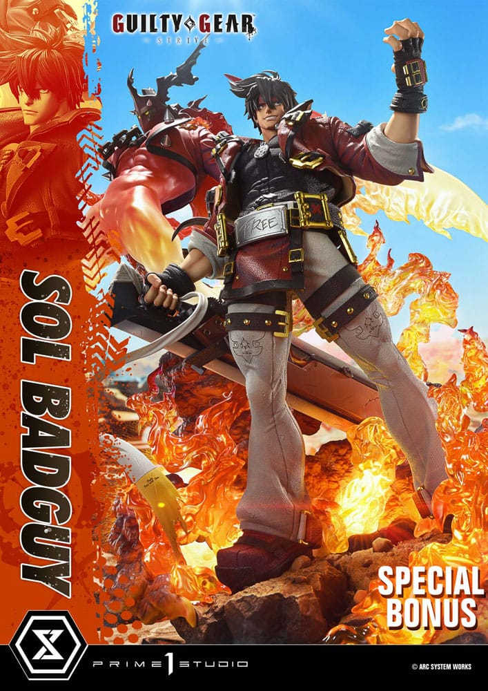 Guilty Gear Strive Ultimate Premium Masterline Series Statue 1/4 Sol Badguy Bonus Version 82 cm - Prime 1 Studio Statues