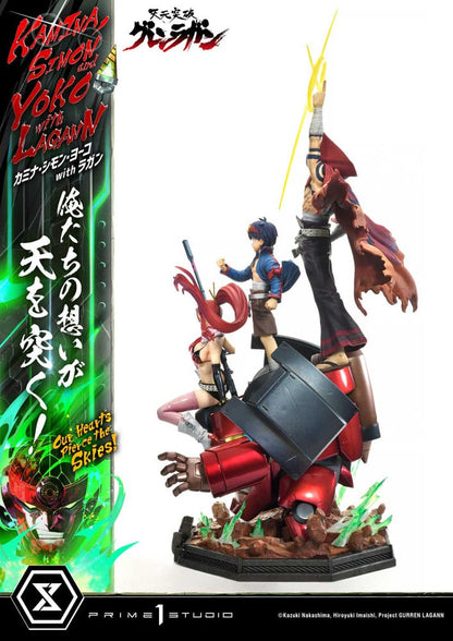 Gurren Lagann Ultimate Premium Masterline Series Statue 1/4 Kamina, Simon & Yoko with Lagann 97 cm - Prime 1 Studio Statues & Busts