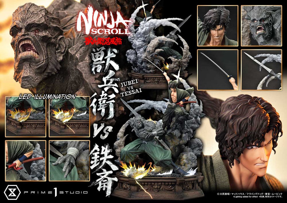 Ninja Scroll Ultimate Premium Masterline Series Statue 1/4 Jubei Versus Tessai 101 cm - Prime 1 Studio Statues & Busts