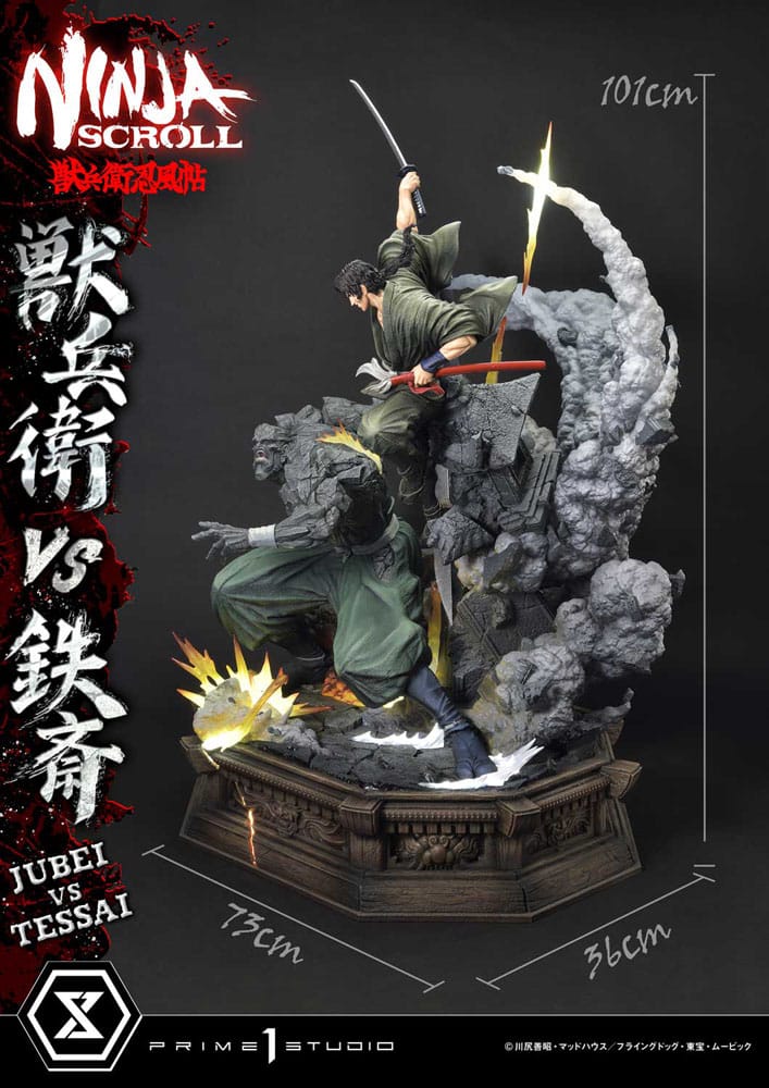 Ninja Scroll Ultimate Premium Masterline Series Statue 1/4 Jubei Versus Tessai 101 cm - Prime 1 Studio Statues & Busts