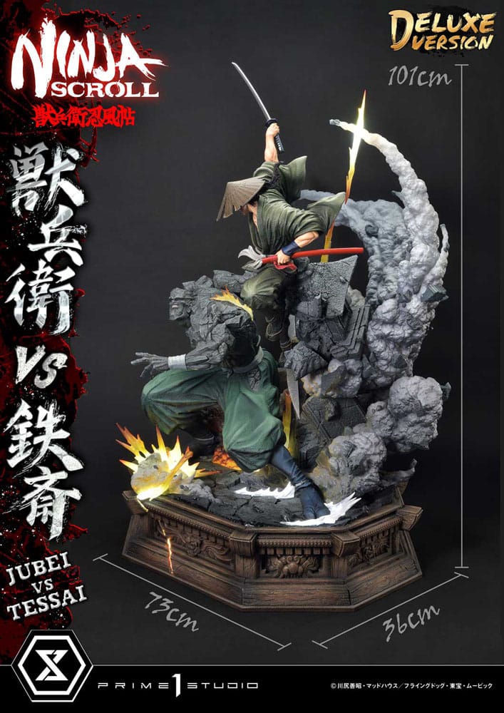 Ninja Scroll Ultimate Premium Masterline Series Statue 1/4 Jubei Versus Tessai Deluxe Version 101 cm - Prime 1 Studio Statues & Busts