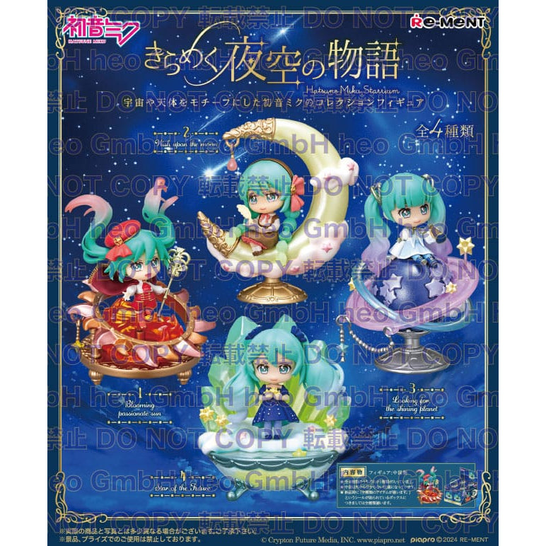 Hatsune Miku Mini Figures Miku Starrium Blind Box Display Box Qty 4 - Re-Ment Blind Boxes
