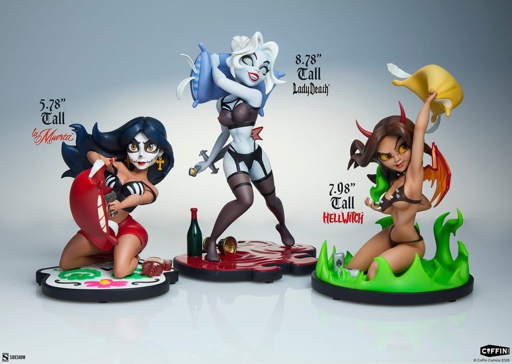 Coffin Comics Designer Statues Set Sleepover In Hell - Sideshow Collectibles Statues