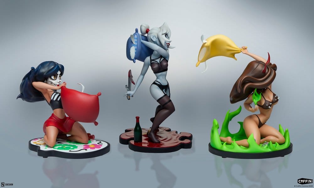 Coffin Comics Designer Statues Set Sleepover In Hell - Sideshow Collectibles Statues