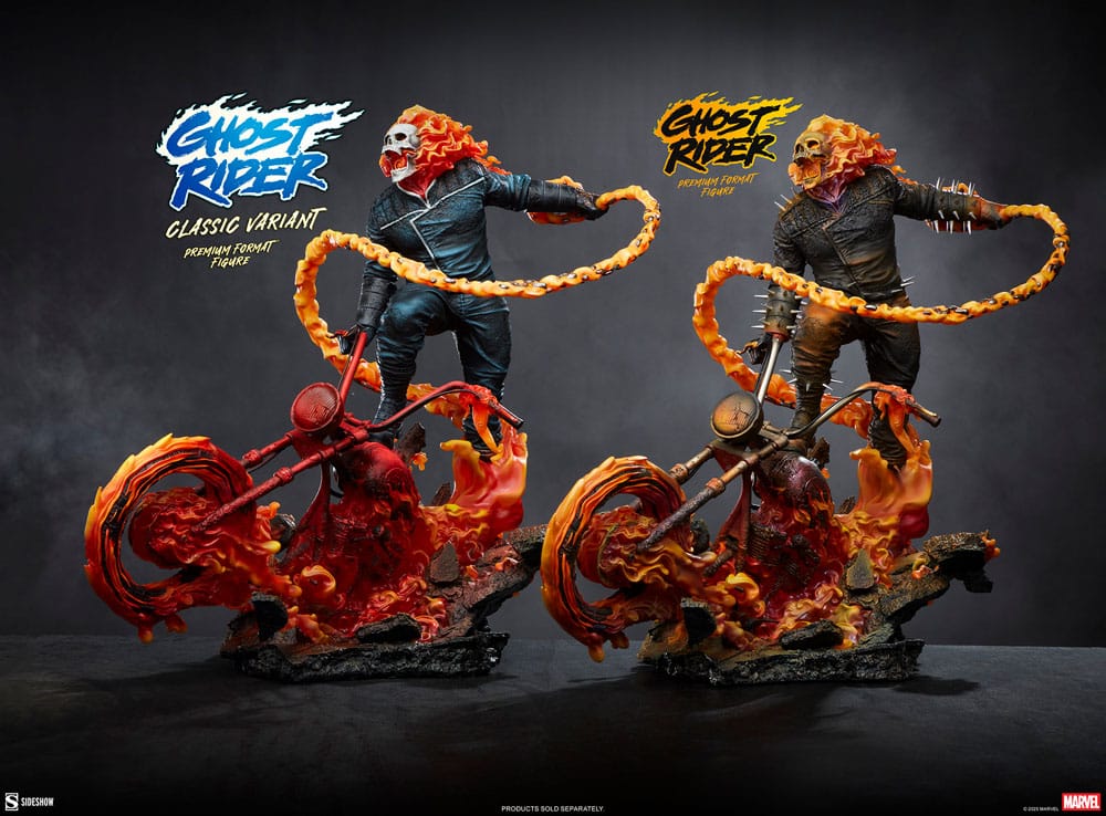 Marvel: Ghost Rider (Classic Variant): Premium Format Statue - Sideshow Collectibles Statues
