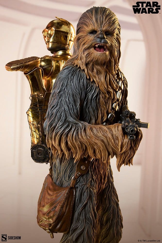 Star Wars Premium Format Figure Chewbacca and C-3PO - Sideshow Collectibles Statues