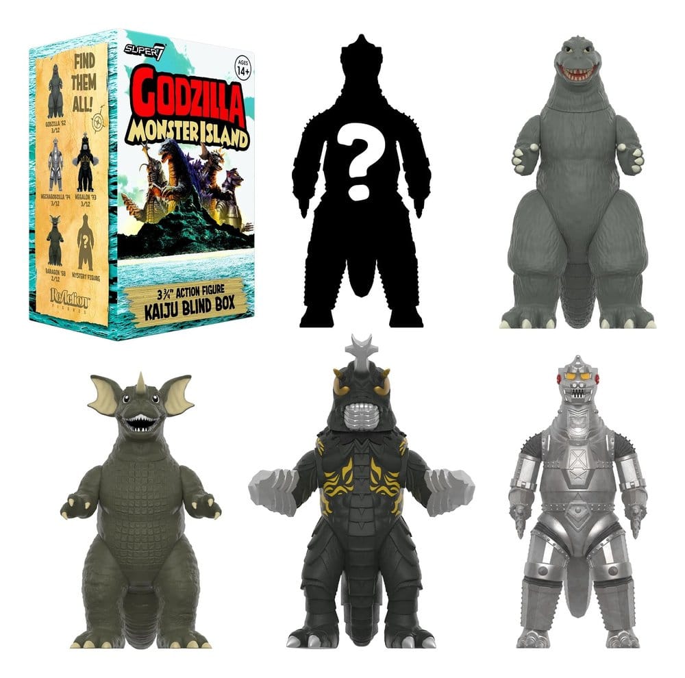 Godzilla Toho (Monster Island) Action Figure Blind Box Wave 7 Display 12 - Super7 Blind Boxes