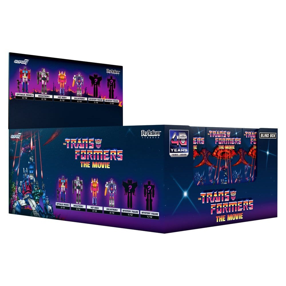 Transformers ReAction Action Figures Wave 05 The Movie Blind Box Display (12) - Super7 Blind Boxes