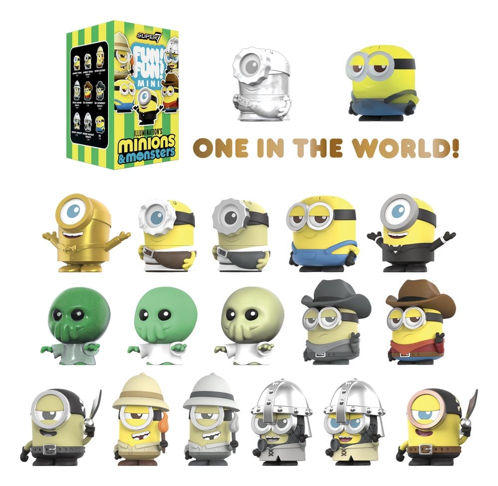 Minions Fun! Fun! Mini Figures Wave 01 Minions & Monsters Blind Box Display (9) - Super7 Blind Boxes