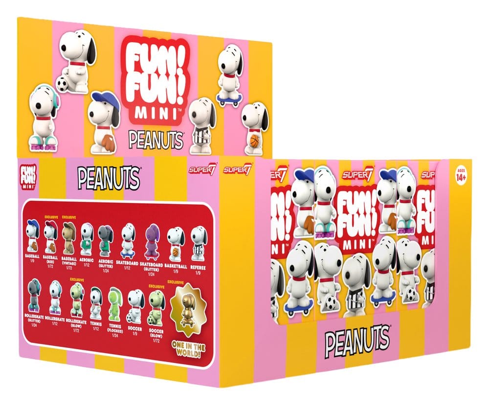 Peanuts Fun! Fun! Mini Figures Wave 01 Athlete Snoopy Blind Box Display (9)