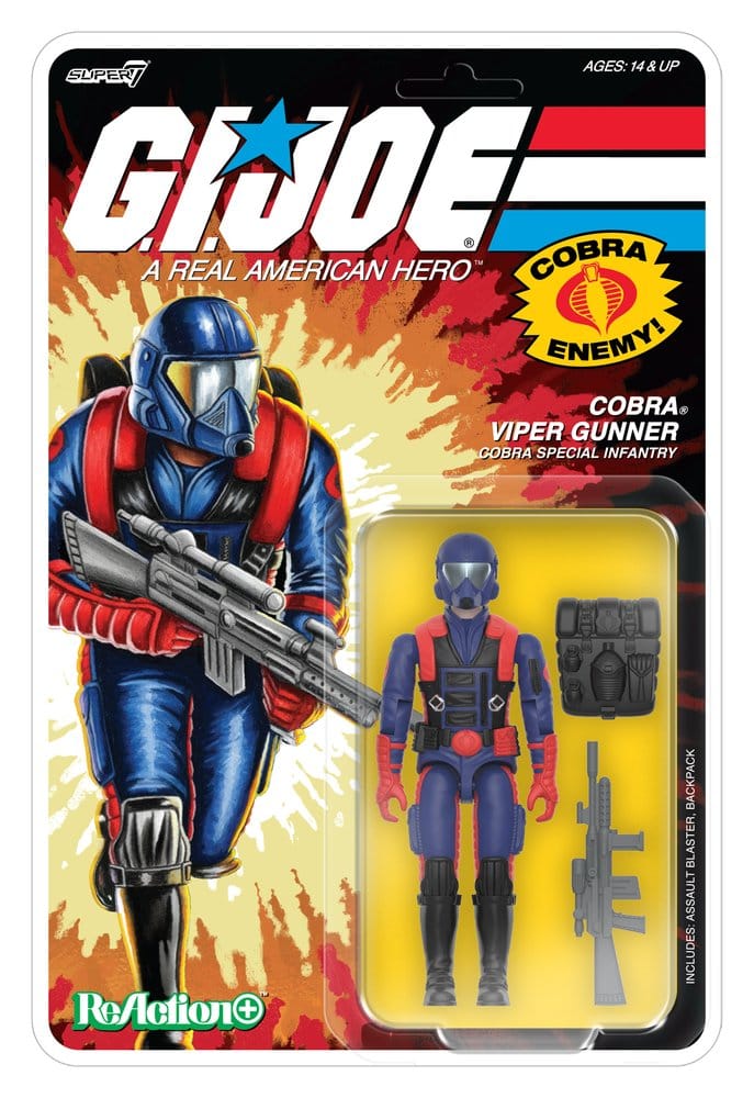 G.I. Joe ReAction+ Action Figure Wave 09 Cobra Viper Gunner - Super7 Action Figures