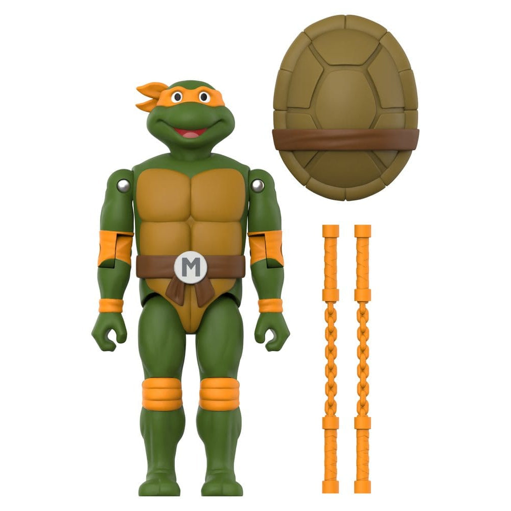 Teenage Mutant Ninja Turtles ReAction+ Action Figure Wave 02 Michelangelo - Super7 Action Figures
