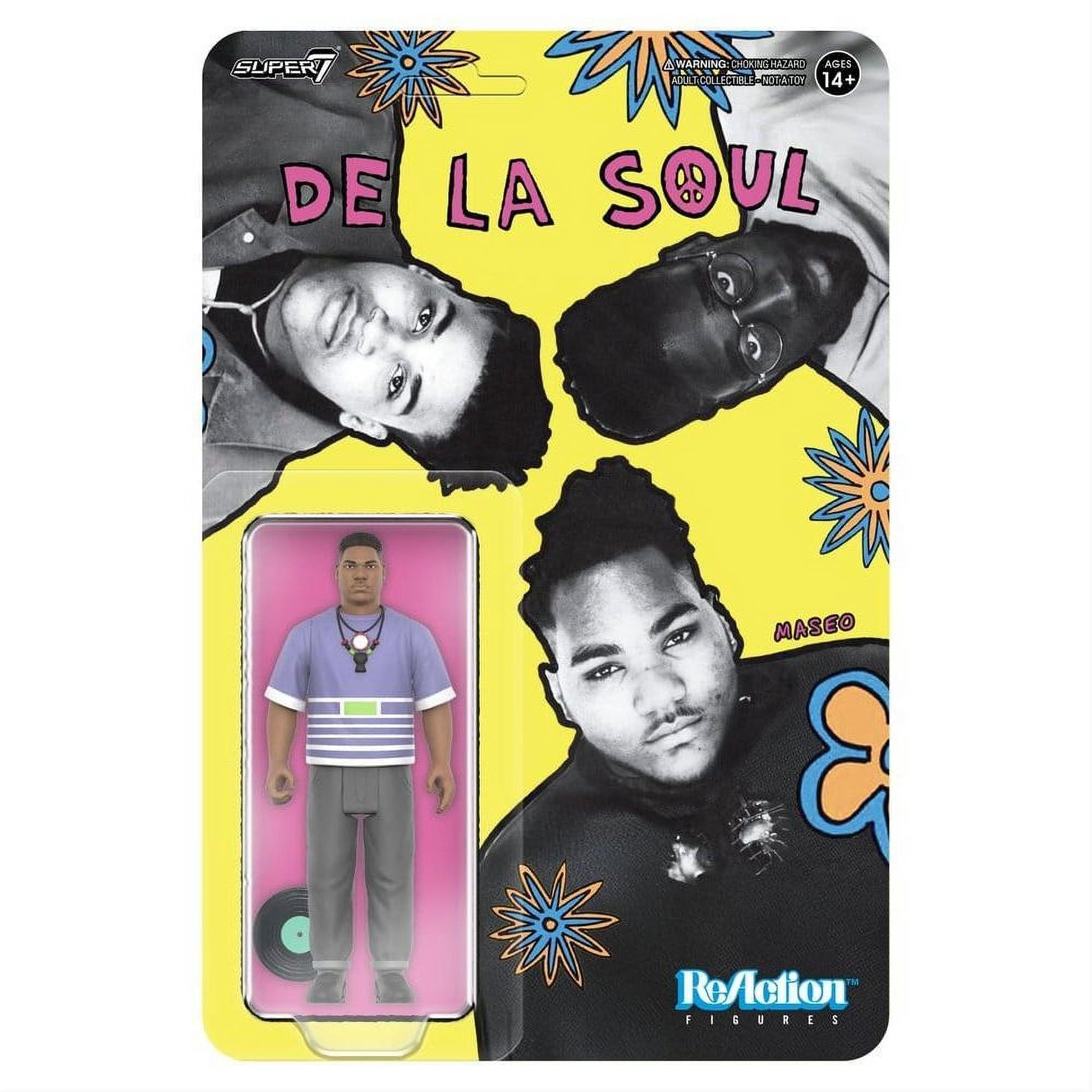 De La Soul ReAction Action Figure Wave 01 Vincent "Maseo" Mason (Me, Myself & I) - Super7 Action Figures