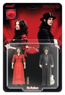 White Stripes ReAction Action Figures 2-Pack Wave 01 The White Stripes (Get Behind Me Satan) - Super7 Action Figures
