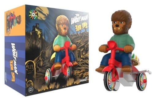 Universal Monsters Super Cycles Vehicle The Wolf Man (Brown w/ Red Trike) - Super7 Vehicles