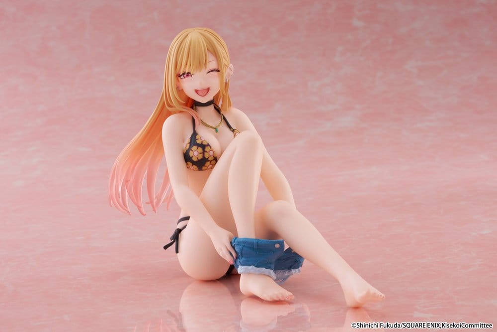 My Dress-Up Darling Desktop Cute PVC Figure Marin Kitagawa (Measured Swimsuit Ver.) Reissue 13 cm - Taito Prize Statues