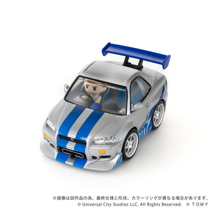 Fast & Furious Q-Village Vehicle with mini-figure Nissan Skyline GT-R (R34)