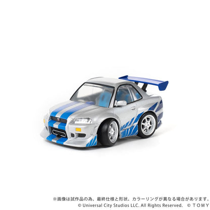 Fast & Furious Q-Village Vehicle with mini-figure Nissan Skyline GT-R (R34)