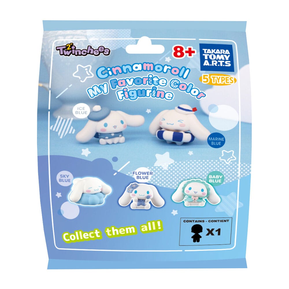 Sanrio Twinchees Mini Figures Cinamoroll My Favourite Colour 5 cm Display Box Qty 24