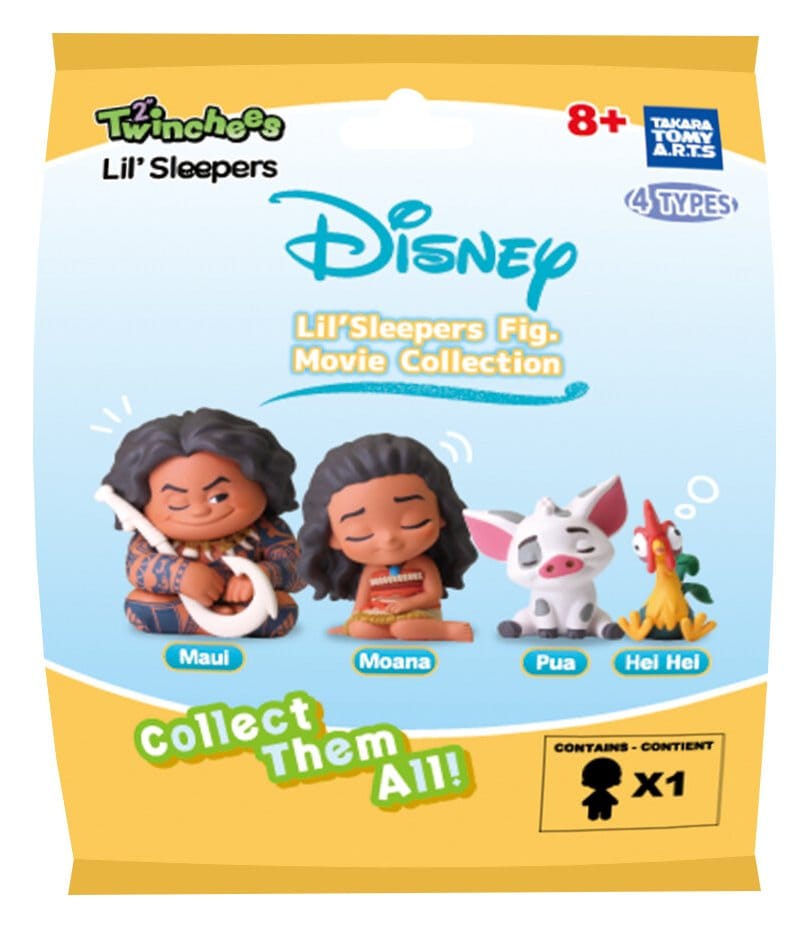 Moana Twinchees Mini Figures Lil' Sleepers 5 cm Blind Pack Display Box Qty 24