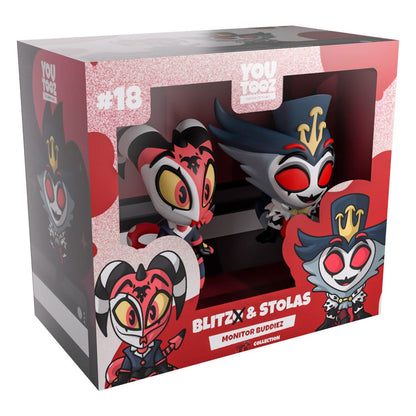 Helluva Boss Vinyl Figures Blitzo & Stolas Monitor Buddiez - Youtooz Statues