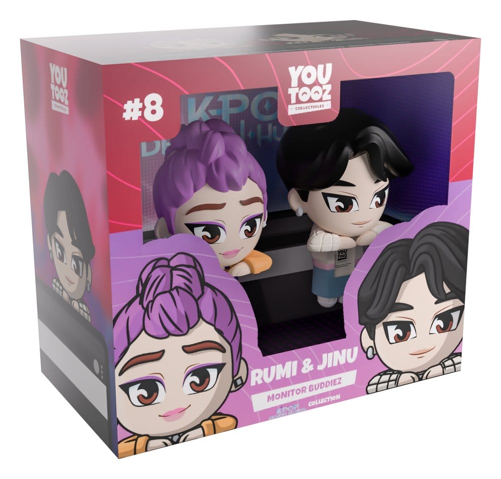 KPop Demon Hunters Vinyl Figures Jinu & Rumi Monitor Buddiez 6 cm
