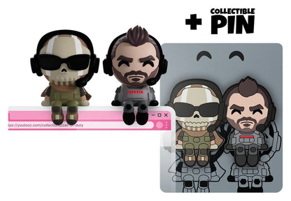 Call of Duty Vinyl Figures Ghost & Soap Monitor Buddiez 7 cm - Youtooz Statues