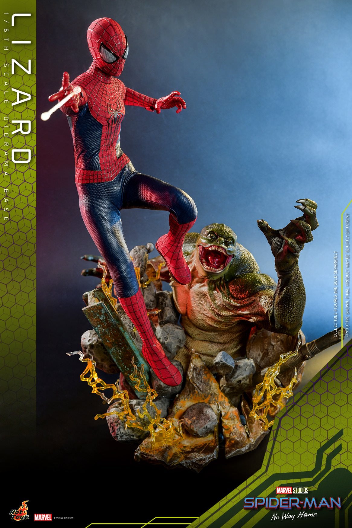 Lizard Diorama Base: Spider-Man: No Way Home: Marvel: Hot Toys