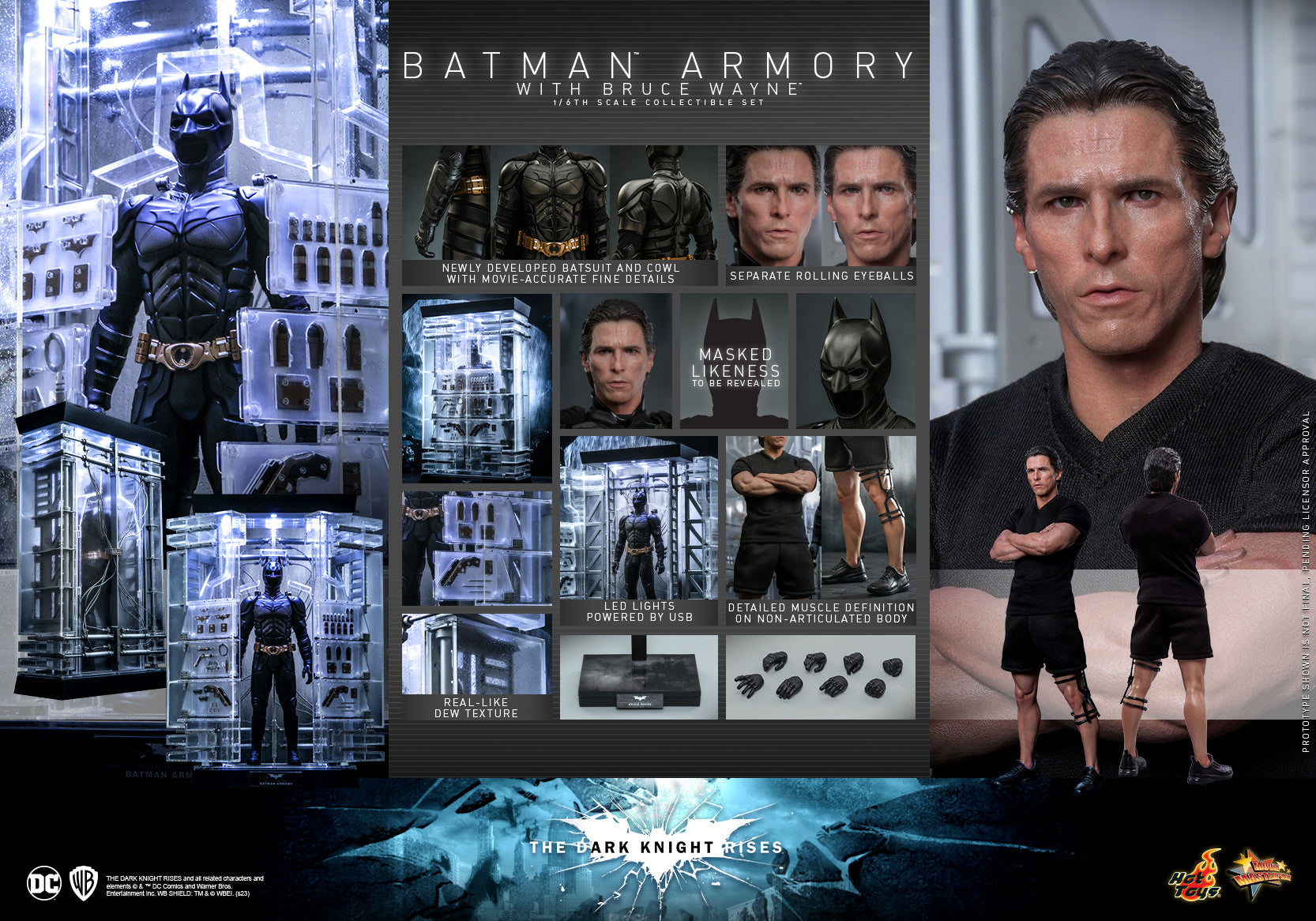 Bruce Wayne With Batman Armory: The Dark Knight Rises: Hot Toys