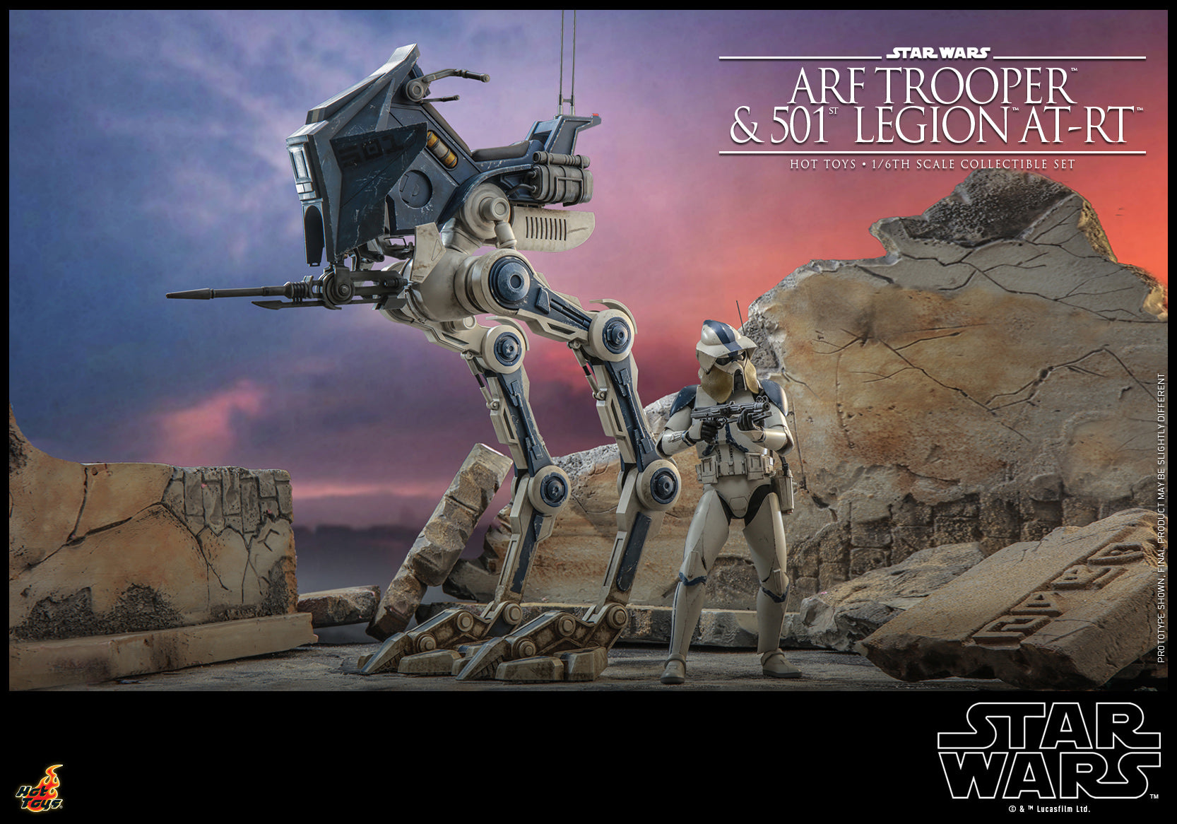 ARF Trooper & 501st Legion AT-RT: Star Wars The Clone Wars: TMS91: Hot Toys